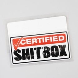 PegatinasVinilo decorativo para coche - Certificado Shitbox