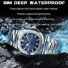 RelojesPOEDAGAR - elegante reloj de cuarzo - resistente al agua - acero inoxidable - blanco