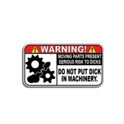 PegatinasEtiqueta engomada divertida del coche - advertencia en maquinaria