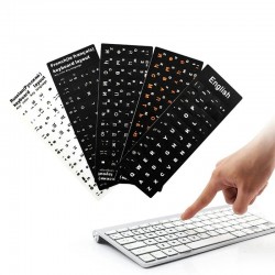 TecladosAdhesivo para teclado - para portátil de 10 a 17 pulgadas - Inglés - Español - Francés - Árabe - Ruso
