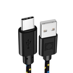 CablesCable trenzado de nailon - datos/sincronización/carga rápida - USB tipo C