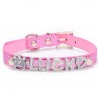 Collares & CorreasCollar para perros/gatos - con nombre de cristal y charm - personalizado