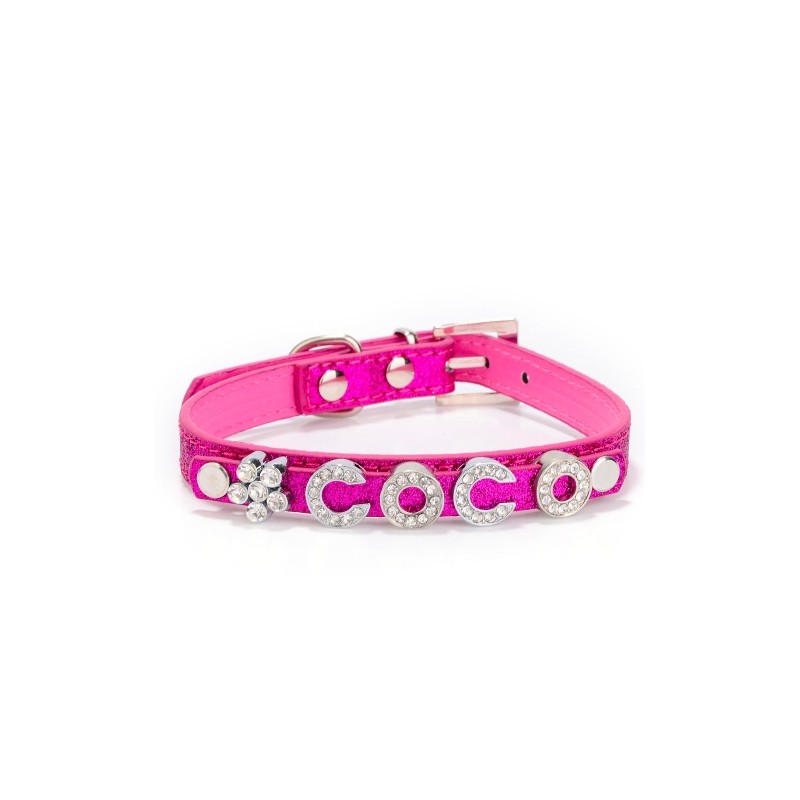 Collares & CorreasCollar para perros/gatos - con nombre de cristal y charm - personalizado Collares & CorreasCollar para perros/gatos - con nombre de cristal y charm - personalizado