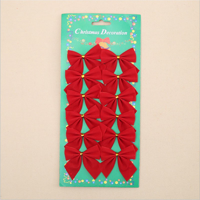 NavidadLazos decorativos para árboles de Navidad - 12 piezas