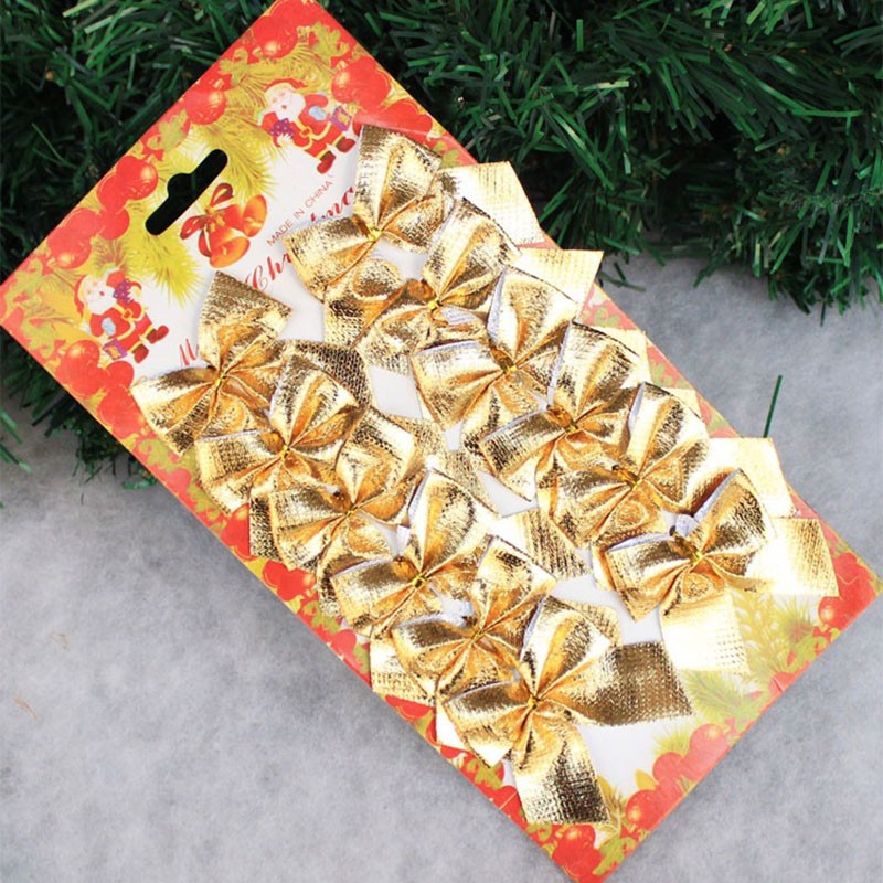 NavidadLazos decorativos para árboles de Navidad - 12 piezas