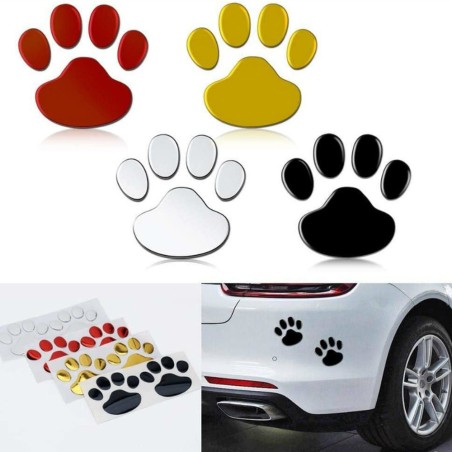 PegatinasHuella animal 3D - pegatina para coche