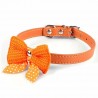 Collares & CorreasCollar de cuero con lazo de punto - para perros / gatos