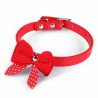Collares & CorreasCollar de cuero con lazo de punto - para perros / gatos