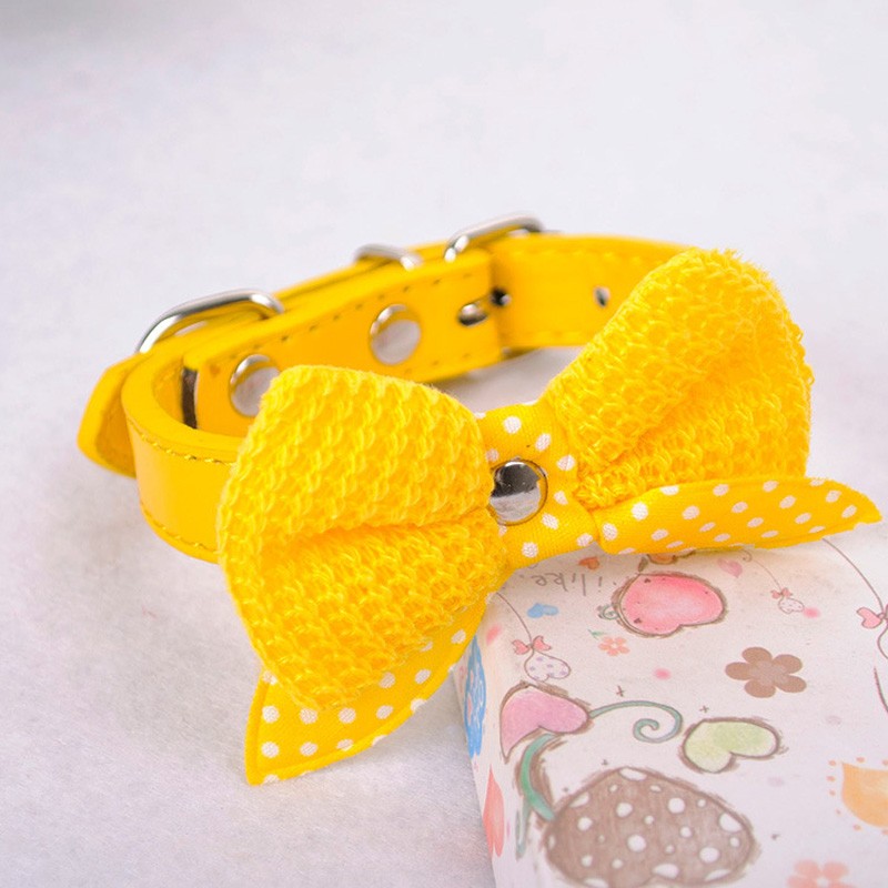 Collares & CorreasCollar de cuero con lazo de punto - para perros / gatos