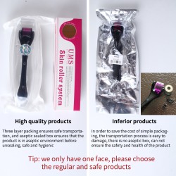PielDerma roller - microneedling - aguja de titanio - para rostro / cuello