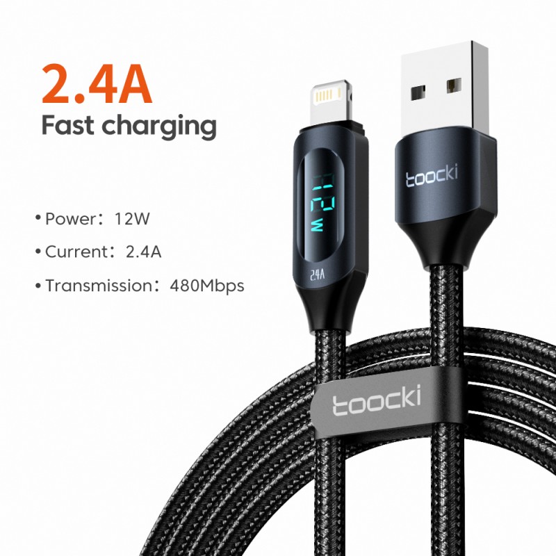CablesCable de carga rápida USB - para iPhone - con pantalla LED