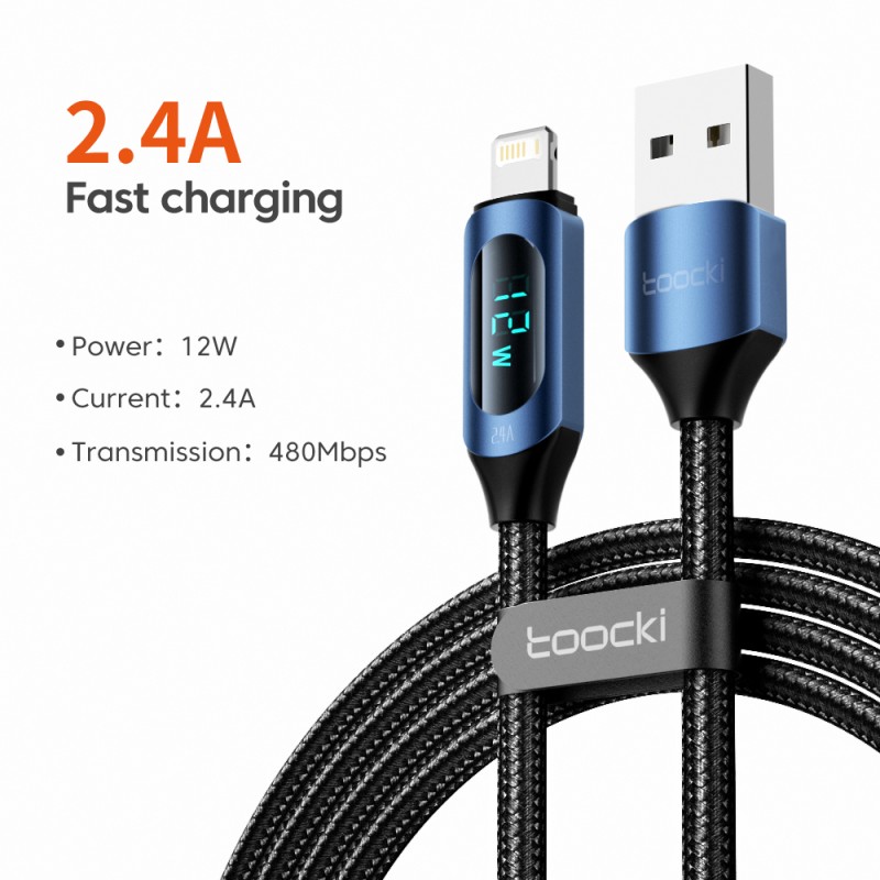 CablesCable de carga rápida USB - para iPhone - con pantalla LED