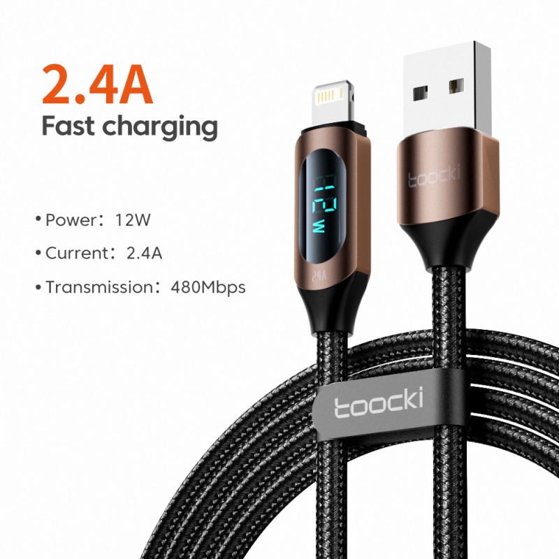 CablesCable de carga rápida USB - para iPhone - con pantalla LED