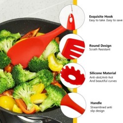 Silicone kitchen utensils - non-stick - 10 piecesCutlery