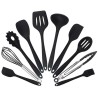 Silicone kitchen utensils - non-stick - 10 piecesCutlery