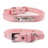 Collares & correasCollar para perros / gatos - Placa de identificación - personalizado - grabado - cuero