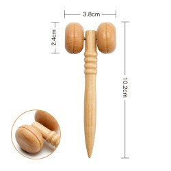 MasajeRodillo de masaje de madera - para ojos / cara