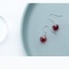 Crystal red ball / snowflake - earringsEarrings