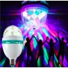 Iluminación de escenarios y eventosLuz de escenario LED RGB giratoria - bombilla - activada por sonido - E27