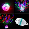 Iluminación de escenarios y eventosLuz de escenario LED RGB giratoria - bombilla - activada por sonido - E27