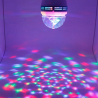 Iluminación de escenarios y eventosLuz de escenario LED RGB giratoria - bombilla - activada por sonido - E27