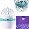 Rotating RGB LED stage light - bulb - sound activated - E27Stage & events lighting