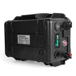 BateríasPaquete de baterías LiFePO4 - resistente al agua 40Ah / 100Ah - Bluetooth BMS incorporado - inversor con cargador