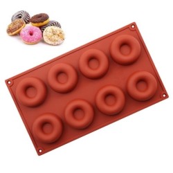 Utensilios para hornearMolde de donut de silicona - bandeja para hornear antiadherente