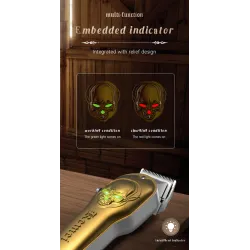 CortapelosKemei 1961 - cortadora de cabello profesional - recortadora - diseño de cabeza de calavera
