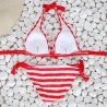 Baño y ropaConjunto de bikini sexy a rayas