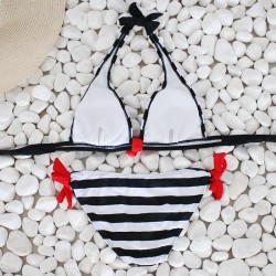 Sexy striped bikini setBeachwear