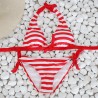 Baño y ropaConjunto de bikini sexy a rayas
