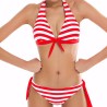Baño y ropaConjunto de bikini sexy a rayas