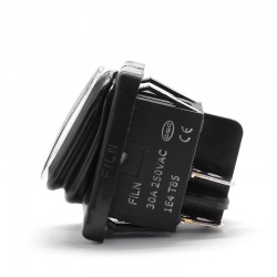 InterruptoresDPST de 4 pines - T85 - palanca de coche / barco - interruptor basculante con LED - resistente al agua