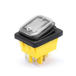 InterruptoresDPST de 4 pines - T85 - palanca de coche / barco - interruptor basculante con LED - resistente al agua