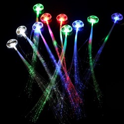 Glowing hair - hairpin with colorful luminous LED stringsWigs