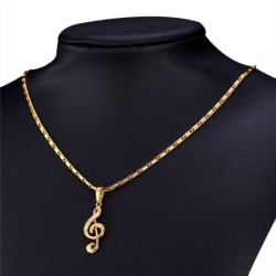 CollarColgante nota musical / cristales - con collar