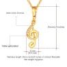 CollarColgante nota musical / cristales - con collar