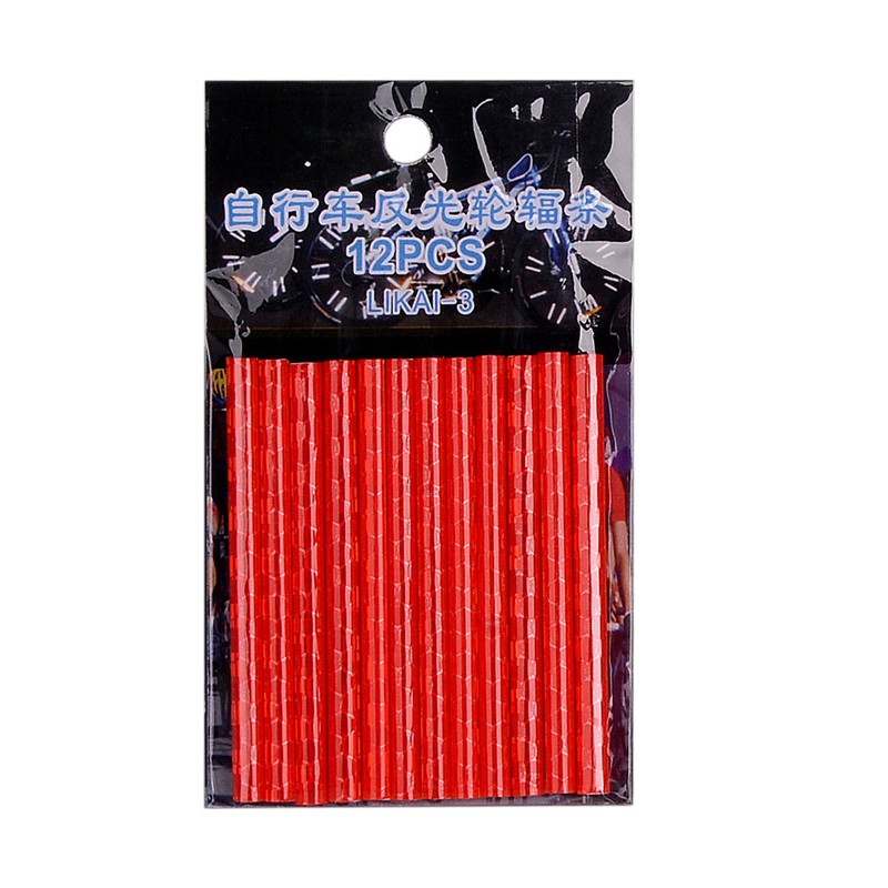 BicicletaLuces de radios de rueda de bicicleta - tubos reflectantes - 12 piezas