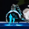 "Dad you are my hero" - crystal keychain - LEDKeyrings
