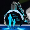 "Dad you are my hero" - crystal keychain - LEDKeyrings