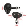 Luces de giroLuces intermitentes para motocicleta - calavera negra - LED - luz ámbar - 12V - 2 piezas