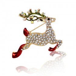 Crystal reindeer - Christmas broochBrooches