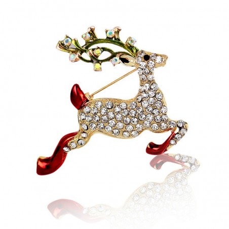 BrochesReno de cristal - Broche de Navidad