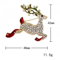 BrochesReno de cristal - Broche de Navidad