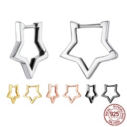 AretesPendientes en forma de estrella - plata de ley 925