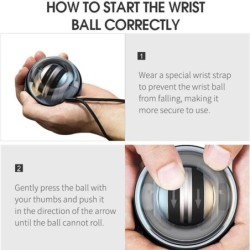 LED gyroscopic powerball - autostart range - wrist / arms / hands / muscle trainerEquipment