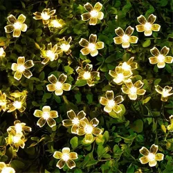 Tiras de LEDLuz solar - Cadena LED - guirnalda - Decoración navideña - flores