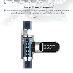 Baño & AseoIndicador de temperatura del agua - termómetro - giratorio 360° - pantalla digital LED - para ducha/bañera