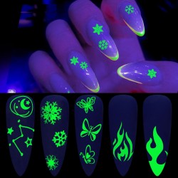 pegatinas de uñasPegatinas decorativas luminosas para uñas.